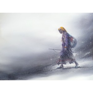 Ali Abbas, 22 x 30 inch, Watercolor on Paper, Figurative Painting-AC-AAB-299